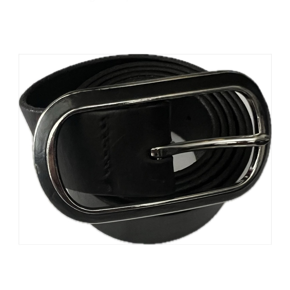 Banana Republic Black Belt with Silver Buckle